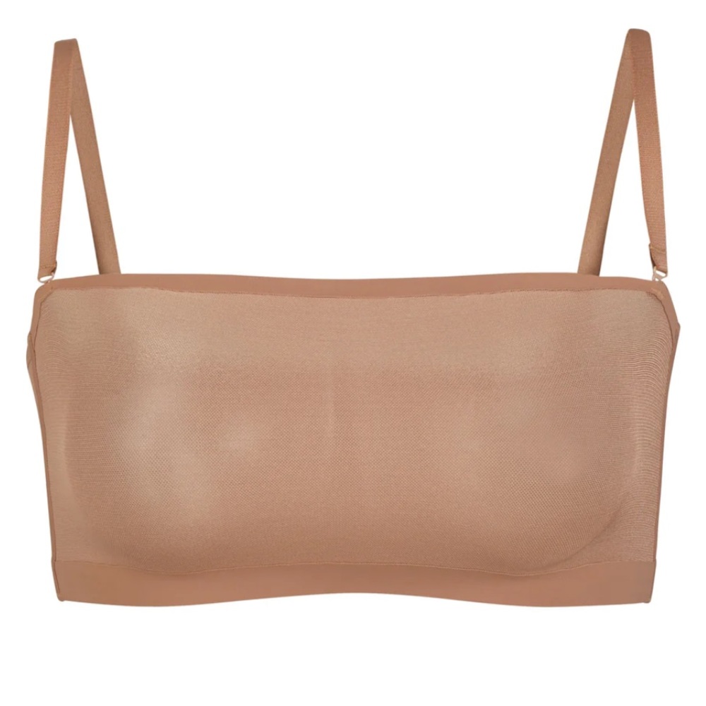SKIMS Sheer Sculpt Bandeau / Medium / Sienna Nude Bralette Adjustable